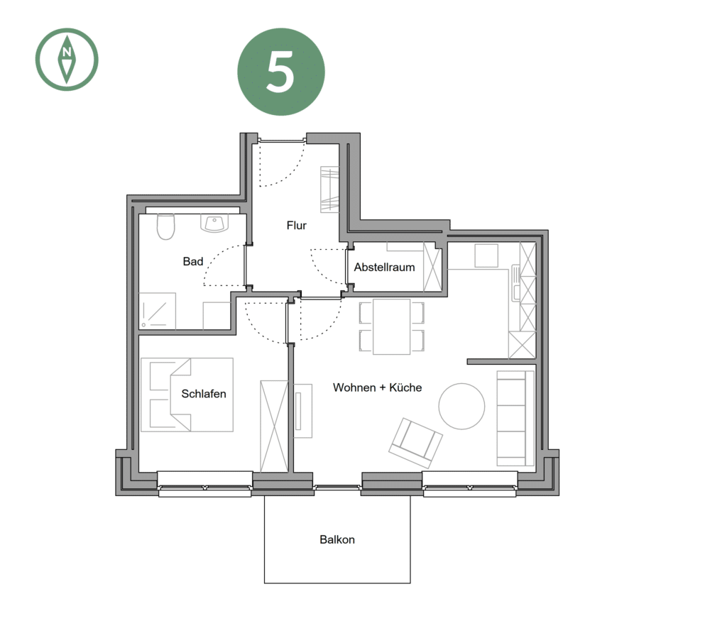 Grundriss WHG 5 neu Die Wohnungen